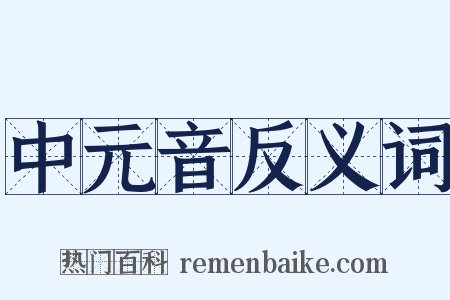 中元音反义词是什么意思的图片
